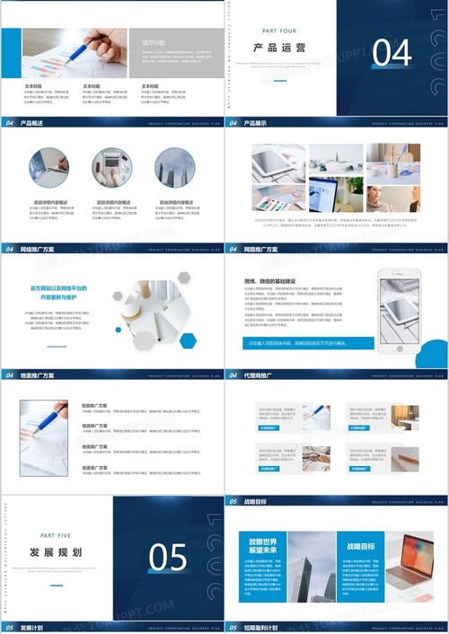 藍色商務風企業(yè)項目合作招商計劃書PPT模板下載 - 熊貓辦公助力旅游開發(fā)項目策劃咨詢